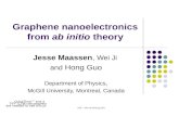 Graphene nanoelectronics from  ab initio  theory