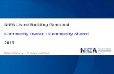 NIEA Listed Building Grant Aid Community Owned : Community Shared  2013