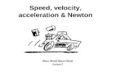 Speed, velocity, acceleration & Newton
