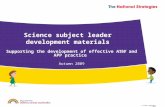 Science subject leader development materials