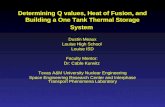 Determining Q values, Heat of Fusion, and Building a One Tank Thermal Storage System