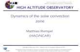 Dynamics of the solar convection zone Matthias Rempel  (HAO/NCAR)