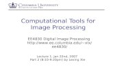 Computational Tools for Image Processing