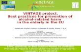 VINTAGE project. Best practices for prevention of  alcohol-related harm  in the elderly in the EU