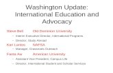 Washington Update: International Education and Advocacy