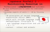 Japanese ProfeLL 2 –  Maintaining Momentum in Japanese