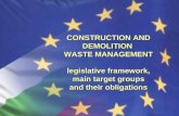 EU CDW FRAMEWORK   NATIONAL  CDW LEGAL FRAMEWORK IN BULGARIA WASTE MANAGEMENT LAW