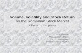 Volume, Volatility and Stock Return on the Romanian Stock Market Dissertation paper