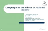 Language as the mirror of national identity