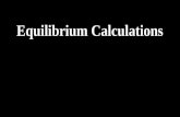 Equilibrium Calculations