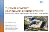 THERMAL COMFORT:  HEATING AND COOLING SYSTEMS