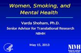 Varda Shoham, Ph.D. Senior Advisor for Translational Research NIMH