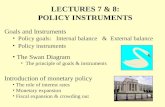 Goals and Instruments   Policy goals:   Internal balance   &  External balance