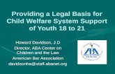 Providing a Legal Basis for Child Welfare System Support of Youth 18 to 21