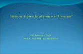 “Brief on Trade related matters of Myanmar”