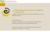 Permanent access to digital resources
