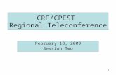 CRF/CPEST  Regional Teleconference