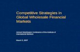 Competitive Strategies in Global Wholesale Financial Markets