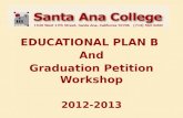 EDUCATIONAL PLAN B  And Graduation Petition Workshop 2012-2013