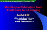 Multilingual Education from Traditional to e-Learning