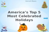 America’s Top 5 Most Celebrated Holidays