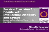Michelle Henwood Statewide Behaviour Intervention Service