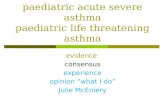 paediatric acute severe asthma paediatric life threatening asthma