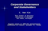 Corporate Governance and Stakeholders