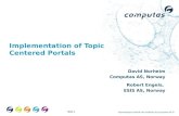 Implementation of Topic  Centered Portals