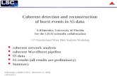 Coherent detection and reconstruction  of burst events in S5 data