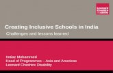 Creating Inclusive Schools in India  Challenges and lessons learned