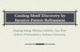 Guiding Motif Discovery by Iterative Pattern Refinement