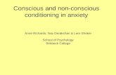 Conscious and non-conscious conditioning in anxiety