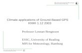 Climate applications of Ground-Based GPS                         KNMI 1.12 2003