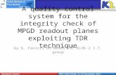 A quality control system for the integrity check of MPGD readout planes exploiting TDR technique