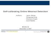 Self-calibrating Online Wearout Detection Authors: Jason  Blome Shuguang Feng