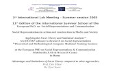 3 rd  International Lab Meeting  –  Summer session 2005
