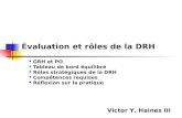 Évaluation et rôles de la DRH