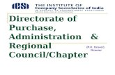 Directorate of Purchase, Administration   &  Regional Council/Chapter