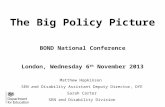 The Big Policy Picture BOND National Conference London, Wednesday 6 th  November 2013