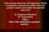Part I How the electoral system works