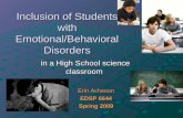 Inclusion of Students with Emotional/Behavioral Disorders