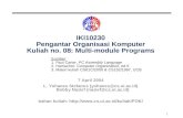 IKI10230 Pengantar Organisasi Komputer Kuliah no. 08: Multi-module Programs