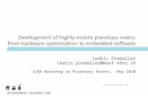Development of highly mobile planetary rovers: from hardware  optimisation to embedded software
