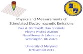 Physics and Measurements of Stimulated Electromagnetic Emissions