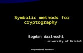 Symbolic methods for cryptography
