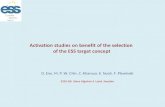 Activation studies on benefit of the selection  of  the ESS target concept