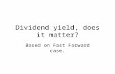 Dividend yield, does it matter?