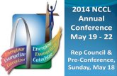 2014 NCCL Annual Conference May 19 - 22 Rep Council & Pre-Conference,  Sunday, May 18