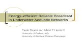 Energy–efficient Reliable Broadcast in Underwater Acoustic Networks
